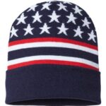 USA-Made Patriotic Cuffed Beanie