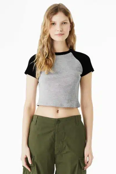 BELLA+CANVAS ®  Women's Micro Rib Raglan Baby Tee BC1201