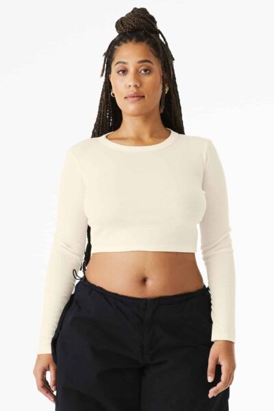 BELLA+CANVAS ®  Women's Micro Rib Long Sleeve Baby Tee BC1501