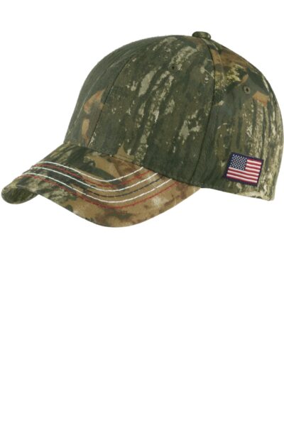 Port & Co   Americana Contrast Stitch Camouflage Cap. C909