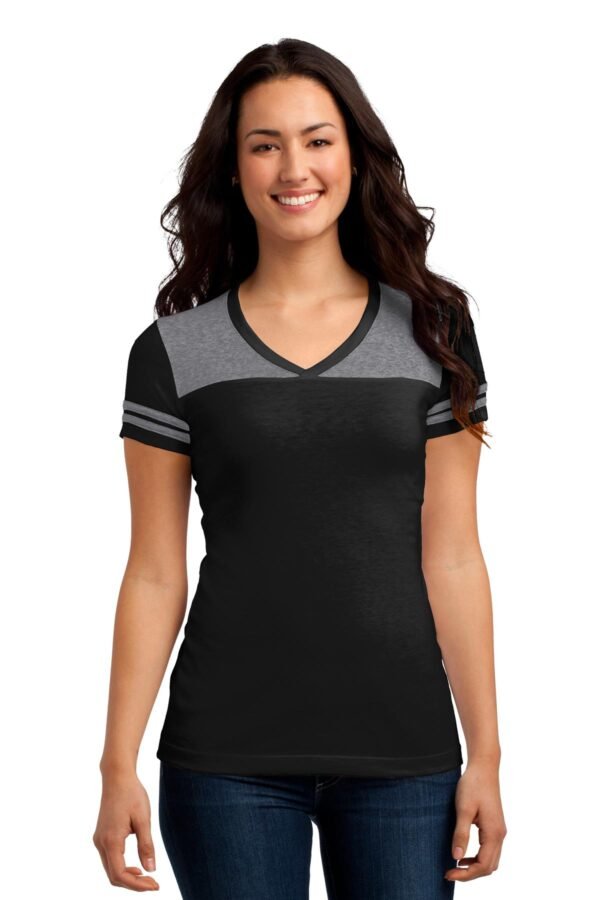 DISCONTINUED  District ®  Juniors Varsity V-Neck Tee. DT264