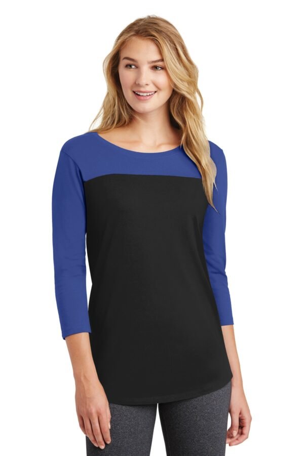 DISCONTINUED  District ®  Women's Rally 3/4-Sleeve Tee. DT2700