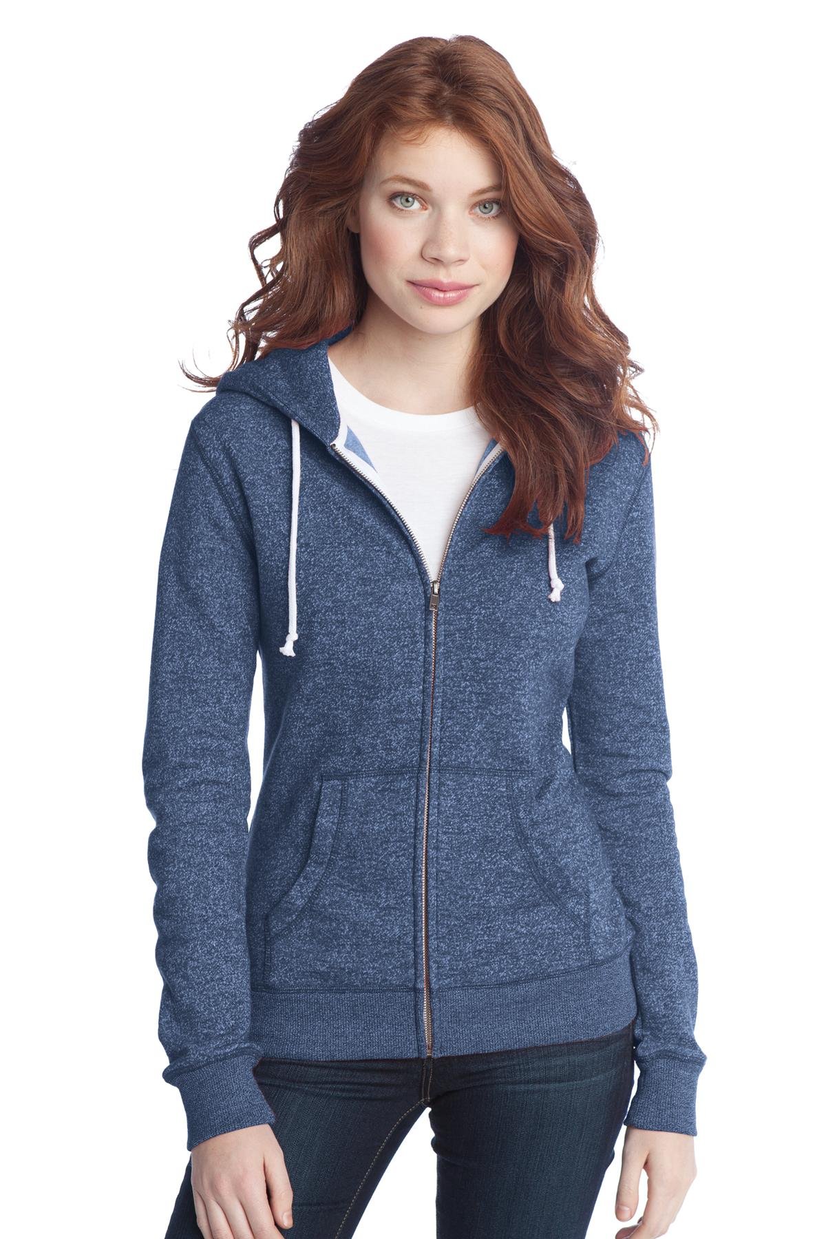 DISCONTINUED  District ®  - Juniors Marled Fleece Full-Zip Hoodie DT292