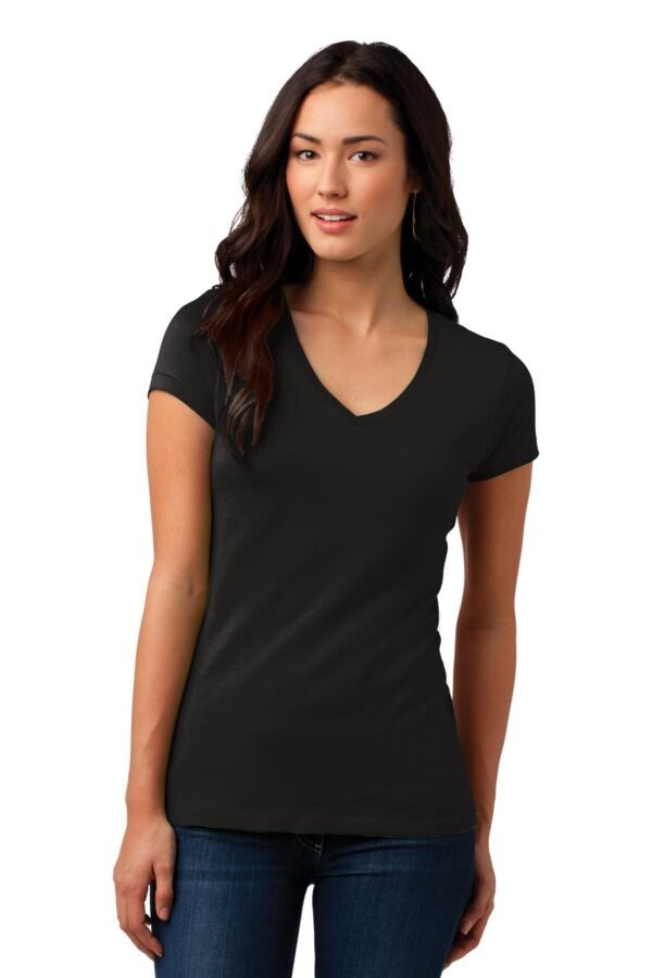 DISCONTINUED  District ®  Juniors Soft Wash V-Neck Tee. DT4501