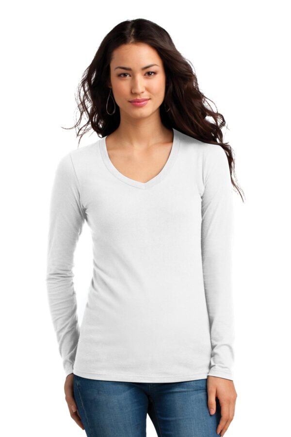 DISCONTINUED  District ®  Juniors The Concert Tee ®  Long Sleeve V-Neck. DT5201