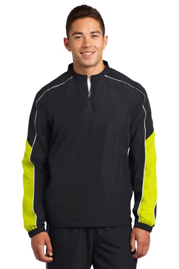DISCONTINUED  Sport-Tek ®  Piped Colorblock 1/4-Zip Wind Shirt. JST64