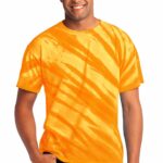 Port & Co  Tiger Stripe Tie-Dye Tee. PC148