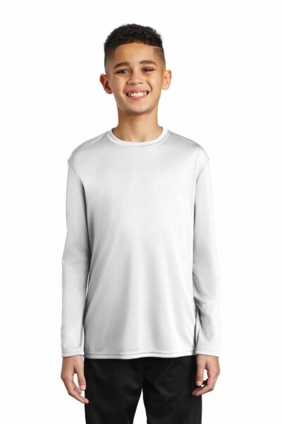 Port & Co   Youth Long Sleeve Performance Tee PC380YLS