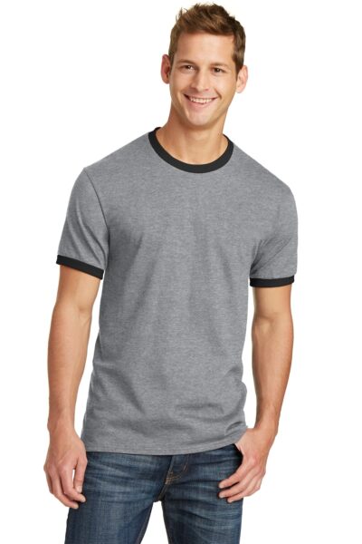 Port & Co   Core Cotton Ringer Tee.  PC54R