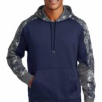 Sport-Tek ® Sport-Wick ® Mineral Freeze Fleece Colorblock Hooded Pullover. ST231