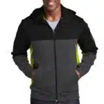 Sport-Tek ® Tech Fleece Colorblock Full-Zip Hooded Jacket. ST245