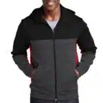 Sport-Tek ® Tech Fleece Colorblock Full-Zip Hooded Jacket. ST245