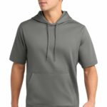 Sport-Tek ® Sport-Wick ® Fleece Short Sleeve Hooded Pullover. ST251