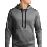 Sport-Tek ® PosiCharge ® Sport-Wick ® Heather Fleece Hooded Pullover. ST264
