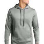 Sport-Tek ® PosiCharge ® Sport-Wick ® Heather Fleece Hooded Pullover. ST264