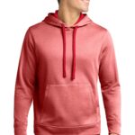 Sport-Tek ® PosiCharge ® Sport-Wick ® Heather Fleece Hooded Pullover. ST264