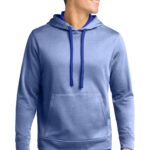 Sport-Tek ® PosiCharge ® Sport-Wick ® Heather Fleece Hooded Pullover. ST264