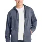 Sport-Tek ® PosiCharge ® Tri-Blend Wicking Fleece Full-Zip Hooded Jacket ST293