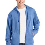 Sport-Tek ® PosiCharge ® Tri-Blend Wicking Fleece Full-Zip Hooded Jacket ST293