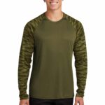 Sport-Tek ® Drift Camo Colorblock Long Sleeve Tee ST376LS