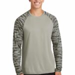 Sport-Tek ® Drift Camo Colorblock Long Sleeve Tee ST376LS