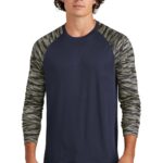 Sport-Tek ® Drift Camo Colorblock Long Sleeve Tee ST376LS
