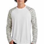 Sport-Tek ® Drift Camo Colorblock Long Sleeve Tee ST376LS