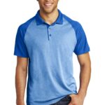 Sport-Tek ® PosiCharge ® RacerMesh ® Raglan Heather Block Polo. ST641