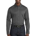 Port Authority ® Long Sleeve SuperPro React  Twill Shirt. W808