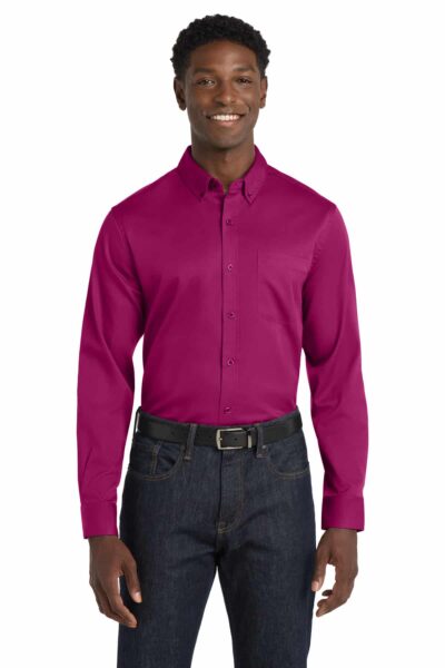 Port Authority ®  Long Sleeve SuperPro React   Twill Shirt. W808