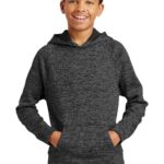 Sport-Tek ® Youth PosiCharge ® Electric Heather Fleece Hooded Pullover. YST225