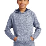 Sport-Tek ® Youth PosiCharge ® Electric Heather Fleece Hooded Pullover. YST225