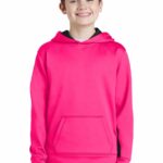 Sport-Tek ® Youth Sport-Wick ® Fleece Colorblock Hooded Pullover. YST235