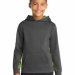 Sport-Tek ® Youth Sport-Wick ® CamoHex Fleece Colorblock Hooded Pullover. YST239