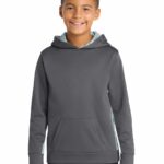 Sport-Tek ® Youth Sport-Wick ® CamoHex Fleece Colorblock Hooded Pullover. YST239