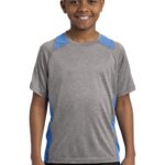 Sport-Tek ® Youth Heather Colorblock Contender  Tee. YST361