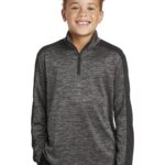 Sport-Tek ® Youth PosiCharge ® Electric Heather Colorblock 1/4-Zip Pullover. YST397