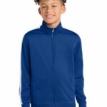 Sport-Tek ® Youth Tricot Sleeve Stripe Track Jacket. YST94