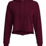 Women's Laguna Sueded Raw Edge Crop Hoodie Sweatshirt