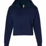 Women's Laguna Sueded Raw Edge Crop Hoodie Sweatshirt
