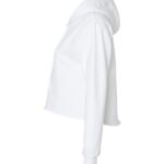 Women's Laguna Sueded Raw Edge Crop Hoodie Sweatshirt
