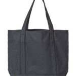 XL Zippered Cotton Canvas Resort Tote