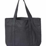 XL Zippered Cotton Canvas Resort Tote