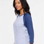 Women's Baseball Fine Jersey Three-Quarter Sleeve Tee