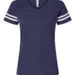 Women's Football V-Neck Fine Jersey Tee