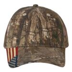 Camo Woven USA Flag Mesh Cap