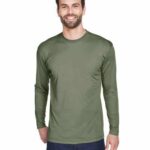 Men's Cool & Dry Sport Long Sleeve Performance Interlock T-Shirt