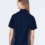 Women's Fuse Colorbloack Twill Short Sleeve Shirt