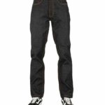 Men's Raw Denim Straight-Leg Jean Pants