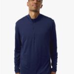 Men's Textured Stripe Quarter-Zip Pullover